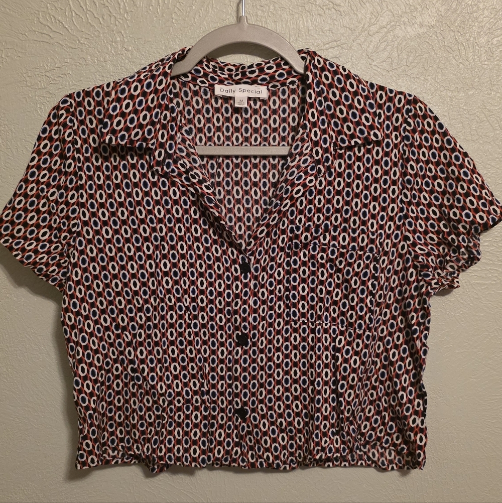 Daily Special Black and White Button Down Shirt